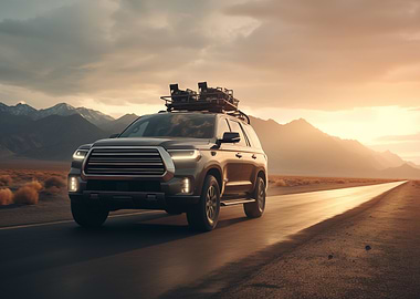 Toyota Sequoia at Sunset