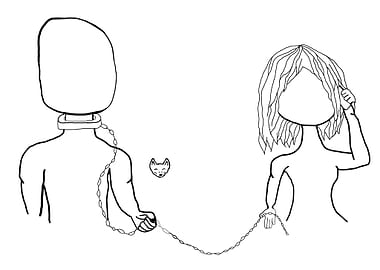 The man holding his own chain