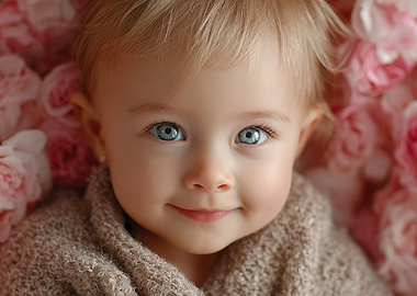 Cute Baby with Blue Eyes