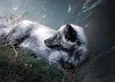 Resting Arctic Fox Portrait