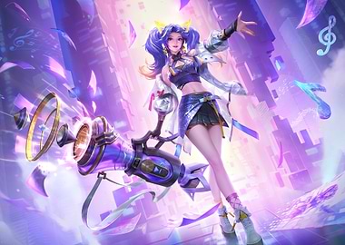 Honor of Kings Girl with Musical Weapon