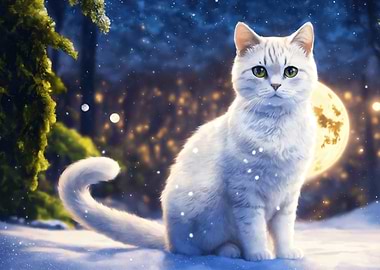 Winter Cat Portrait