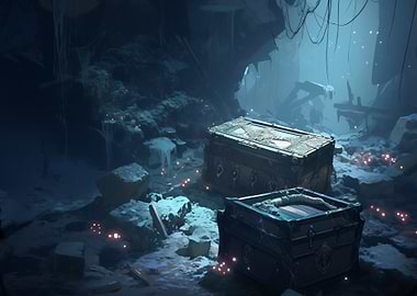 Mysterious Treasure Chests in a Cave