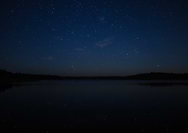Starry Night Over Still Lake