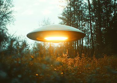 UFO sighting in the forest
