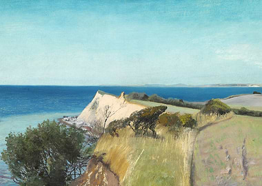 Coastal Cliff Landscape Painting