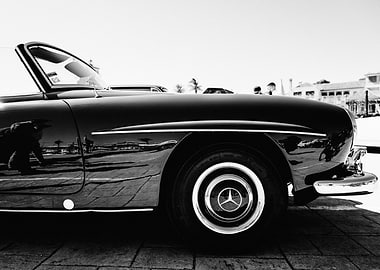 Classic Mercedes-Benz in Black and White