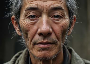 Portrait of an older Asian man