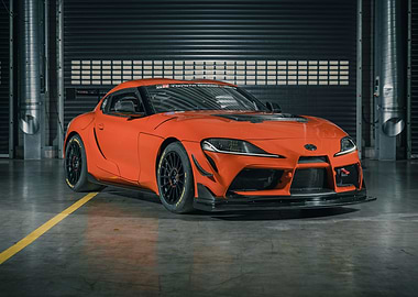 Orange Toyota Supra Racing Car