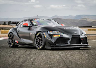 Black Toyota Supra Racing Car