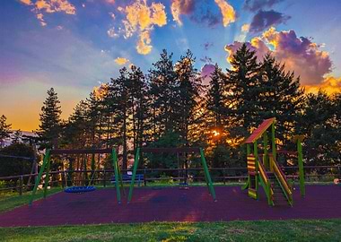 Playground at Sunset