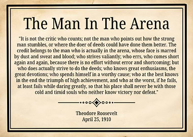 The Man In The Arena Quote