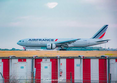 BOEING 777 Air France Airplane on Runway
