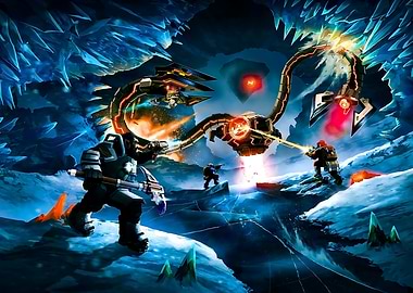 Deep Rock Galactic Combat Scene