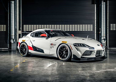 White Toyota Supra Racing Car