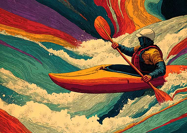 Colorful Kayak Adventure