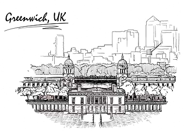 Greenwich, UK - Architectural Sketch