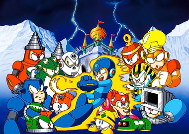 Mega Man and Robot Masters Artwork