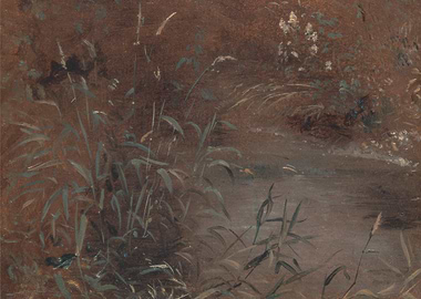 Tranquil Waterside Landscape Painting