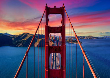 golden gate bridge at sunset