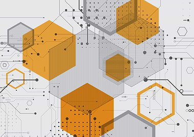 Abstract Hexagon Technology Background