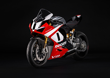 Ducati V2 Motorcycle Studio Shot