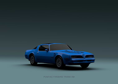 Blue Pontiac Firebird Trans Am
