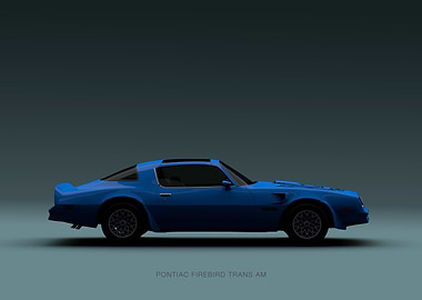 Blue Pontiac Firebird Trans AM