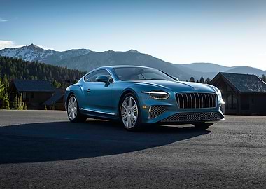 Teal Bentley Continental Coupe