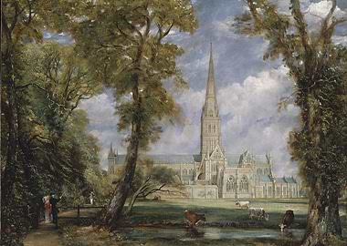 Salisbury Cathedral from the Bishop's Grounds