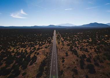 Desert Road Aerial View