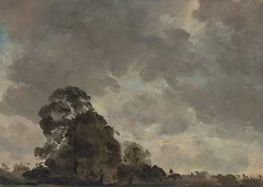 Cloudy Sky Landscape Painting