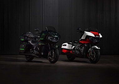 Two Indian Challenger Motorcycles