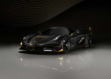 Black and Gold Koenigsegg Jesko