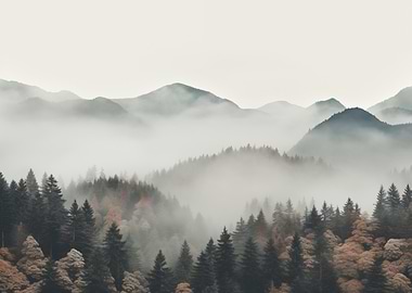 Misty Mountain Landscape