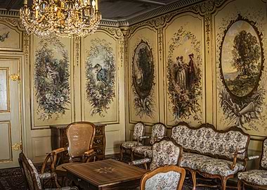 Ornate Room with Antique Furniture