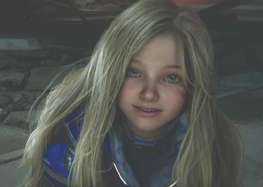 Young Girl with Blonde Hair