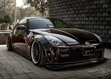 Sleek Black Nissan 350Z Car