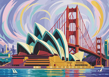 Sydney Opera House and Golden Gate