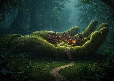 Village in Hand of Nature
