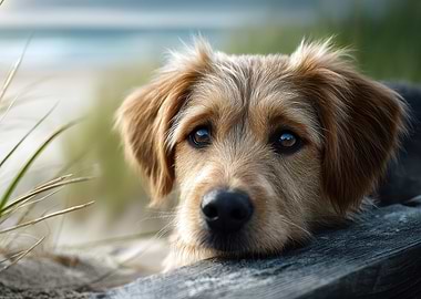 Close-up of a Dog Resting