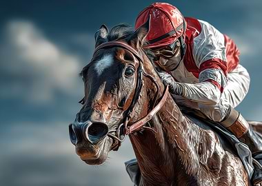 Horse Racing: Jockey and Horse Portrait