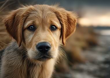 Golden Retriever Puppy Portrait