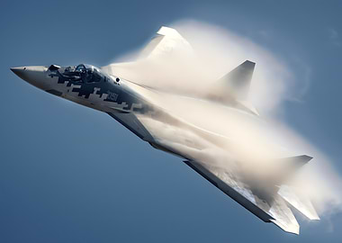 Modern Fighter Jet Breaking Sound Barrier