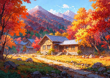 Kisoji Valley in Autumn