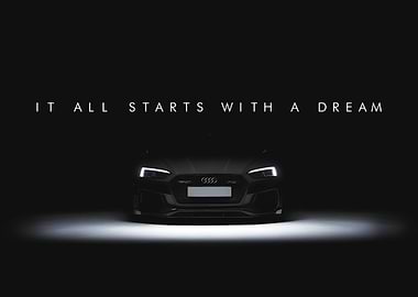 Audi RS5 Wall Art – Luxury Sports Car Metal Poster Print for Modern Decor