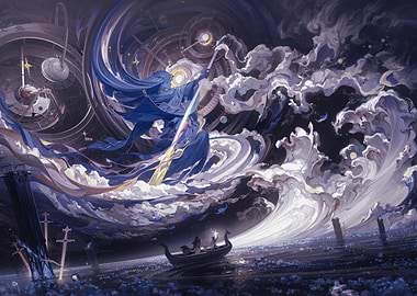 Celestial Wizard and Boat Journey