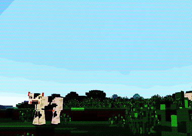 Cow in Grassy Landscape