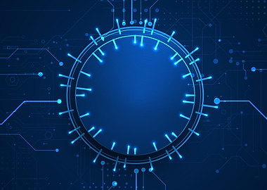 Blue Technology Circuit Board Background