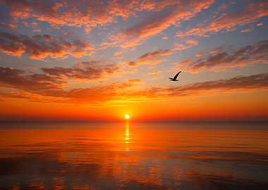 Golden Dawn Over Calm Waters